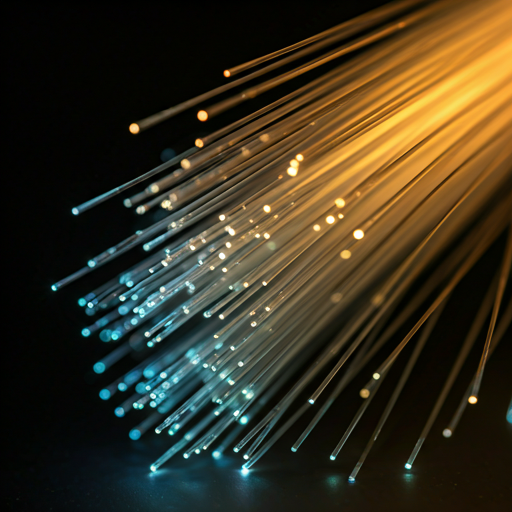 Textura de fibra óptica y brillo tecnológico